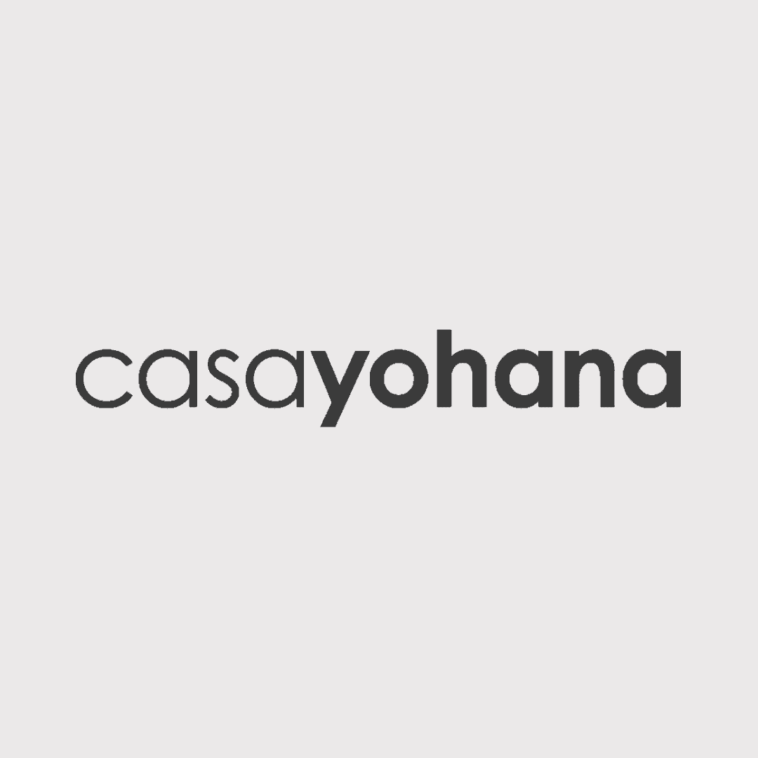 Logo mit Schriftzug "casayohana" in Schwarz.