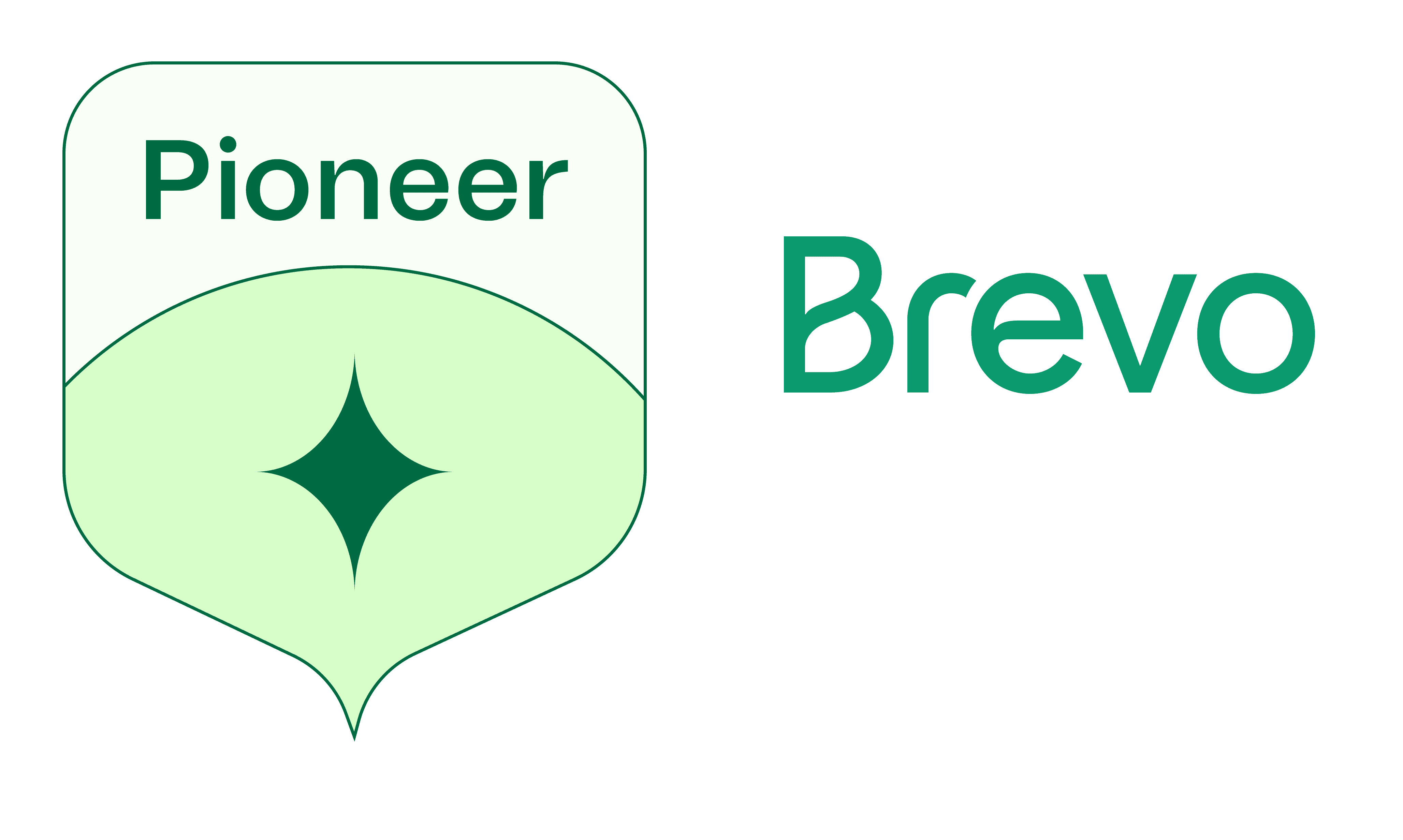 Logo von "Pioneer Brevo" mit Sternsymbol.