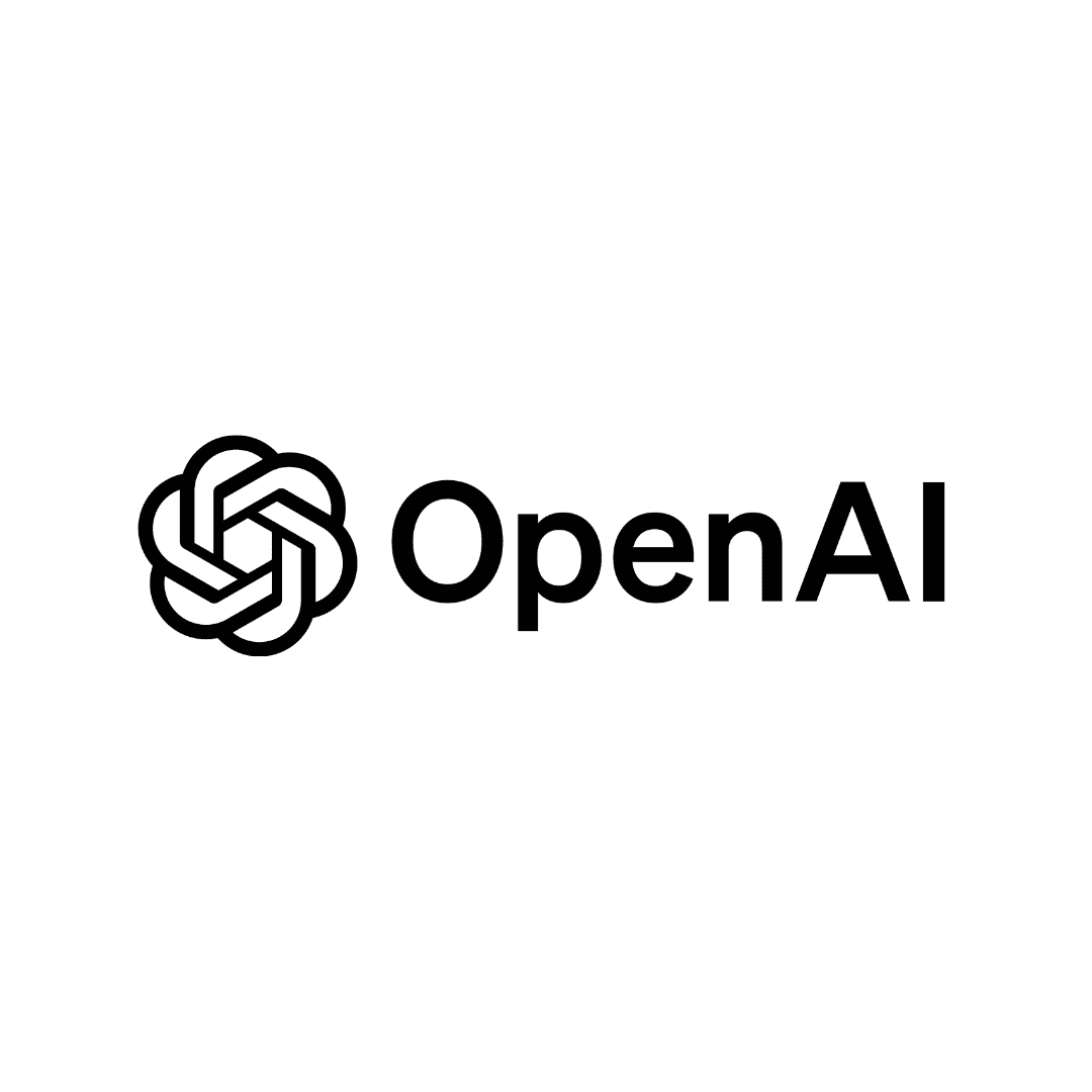 OpenAI Logo mit Knotensymbol.